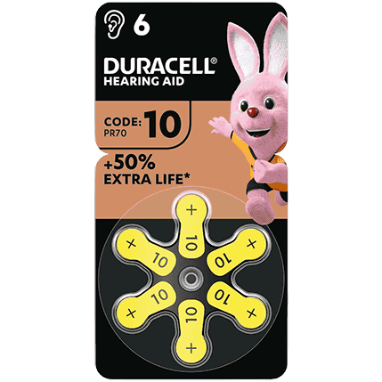 Упаковка Duracell размер 10 — 6 шт