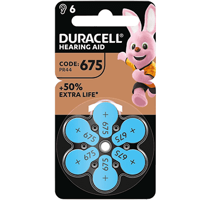 Упаковка Duracell размер 675 — 6 шт